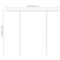 vidaXL Markise Manuell Einziehbar mit Pfosten 3x2,5 m Anthrazit vidaXL Markise Manuell Einziehbar mit Pfosten 3x2,5 m Anthrazit