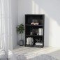 vidaXL Bücherregal 3 Fächer Hochglanz-Grau 60x24x109 cm Holzwerkstoff vidaXL Bücherregal 3 Fächer Hochglanz-Grau 60x24x109 cm Holzwerkstoff