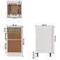 vidaXL Schubunterschrank Sonoma-Eiche 40x46x81,5 cm Holzwerkstoff vidaXL Schubunterschrank Sonoma-Eiche 40x46x81,5 cm Holzwerkstoff