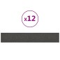 Wandpaneele 12 Stk. Dunkelgrau 90x15 cm Stoff 1,62 m² Wandpaneele 12 Stk. Dunkelgrau 90x15 cm Stoff 1,62 m²