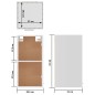 vidaXL Hängeschrank Hochglanz-Weiß 29,5x31x60 cm Holzwerkstoff vidaXL Hängeschrank Hochglanz-Weiß 29,5x31x60 cm Holzwerkstoff