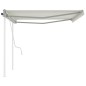 vidaXL Markise Manuell Einziehbar mit Pfosten 4x3 m Creme vidaXL Markise Manuell Einziehbar mit Pfosten 4x3 m Creme