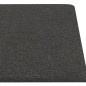 Wandpaneele 12 Stk. Dunkelgrau 90x15 cm Stoff 1,62 m² Wandpaneele 12 Stk. Dunkelgrau 90x15 cm Stoff 1,62 m²