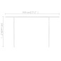 vidaXL Markise Manuell Einziehbar mit Pfosten 4x3 m Creme vidaXL Markise Manuell Einziehbar mit Pfosten 4x3 m Creme