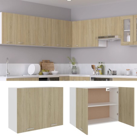 vidaXL Hängeschrank Sonoma-Eiche 80x31x60 cm Holzwerkstoff