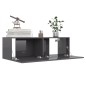 vidaXL TV-Schrank Hochglanz-Grau 100x30x30 cm Holzwerkstoff vidaXL TV-Schrank Hochglanz-Grau 100x30x30 cm Holzwerkstoff