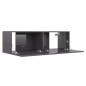 vidaXL TV-Schrank Hochglanz-Grau 100x30x30 cm Holzwerkstoff vidaXL TV-Schrank Hochglanz-Grau 100x30x30 cm Holzwerkstoff