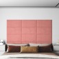 Wandpaneele 12 Stk. Rosa 60x30 cm Samt 2,16 m² Wandpaneele 12 Stk. Rosa 60x30 cm Samt 2,16 m²
