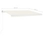 vidaXL Markise Manuell Einziehbar mit Pfosten 4,5x3 m Creme vidaXL Markise Manuell Einziehbar mit Pfosten 4,5x3 m Creme