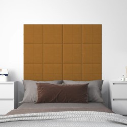 vidaXL Wandpaneele 12 Stk. Braun 30x30 cm Samt 1,08 m²