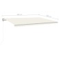 vidaXL Markise Manuell Einziehbar mit Pfosten 5x3 m Creme vidaXL Markise Manuell Einziehbar mit Pfosten 5x3 m Creme