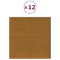 vidaXL Wandpaneele 12 Stk. Braun 30x30 cm Samt 1,08 m² vidaXL Wandpaneele 12 Stk. Braun 30x30 cm Samt 1,08 m²