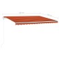 vidaXL Markise Manuell Einziehbar mit Pfosten 4,5x3 m Orange & Braun vidaXL Markise Manuell Einziehbar mit Pfosten 4,5x3 m Orange & Braun