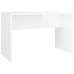 vidaXL Schminkhocker Hochglanz-Weiß 70x35x45 cm Holzwerkstoff