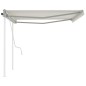 vidaXL Markise Manuell Einziehbar mit Pfosten 4x3,5 m Creme vidaXL Markise Manuell Einziehbar mit Pfosten 4x3,5 m Creme