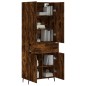 Highboard Räuchereiche 69,5x34x180 cm Holzwerkstoff Highboard Räuchereiche 69,5x34x180 cm Holzwerkstoff