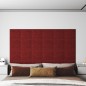 Wandpaneele 12 Stk. Weinrot 30x30 cm Stoff 1,08 m² Wandpaneele 12 Stk. Weinrot 30x30 cm Stoff 1,08 m²