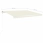 vidaXL Markise Manuell Einziehbar mit Pfosten 4x3,5 m Creme vidaXL Markise Manuell Einziehbar mit Pfosten 4x3,5 m Creme