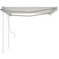vidaXL Markise Manuell Einziehbar mit Pfosten 4,5x3,5 m Creme vidaXL Markise Manuell Einziehbar mit Pfosten 4,5x3,5 m Creme