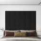 Wandpaneele 12 Stk. Schwarz 30x30 cm Stoff 1,08 m² Wandpaneele 12 Stk. Schwarz 30x30 cm Stoff 1,08 m²