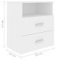 vidaXL Nachttisch Weiß 50x32x60 cm vidaXL Nachttisch Weiß 50x32x60 cm
