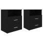 vidaXL Nachttische 2 Stk. Schwarz 50x32x60 cm vidaXL Nachttische 2 Stk. Schwarz 50x32x60 cm