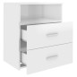 vidaXL Nachttische 2 Stk. Hochglanz-Weiß 50x32x60 cm vidaXL Nachttische 2 Stk. Hochglanz-Weiß 50x32x60 cm