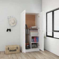 vidaXL Kleiderschrank Weiß 82,5x51,5x180 cm Holzwerkstoff