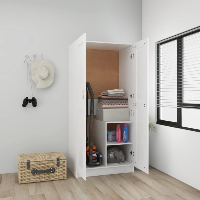 vidaXL Kleiderschrank Weiß 82,5x51,5x180 cm Holzwerkstoff vidaXL Kleiderschrank Weiß 82,5x51,5x180 cm Holzwerkstoff