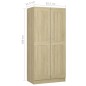 vidaXL Kleiderschrank Sonoma-Eiche 82,5x51,5x180 cm Holzwerkstoff vidaXL Kleiderschrank Sonoma-Eiche 82,5x51,5x180 cm Holzwerkstoff