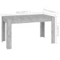 vidaXL Esstisch Betongrau 140x74,5x76 cm Holzwerkstoff vidaXL Esstisch Betongrau 140x74,5x76 cm Holzwerkstoff