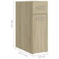 vidaXL Apothekerschrank Sonoma-Eiche 20x45,5x60 cm Holzwerkstoff vidaXL Apothekerschrank Sonoma-Eiche 20x45,5x60 cm Holzwerkstoff