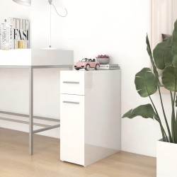 vidaXL Apothekerschrank Hochglanz-Weiß 20x45,5x60 cm Holzwerkstoff