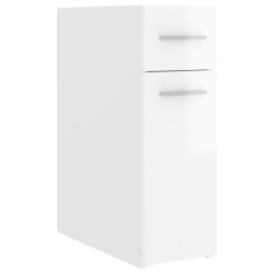 vidaXL Apothekerschrank Hochglanz-Weiß 20x45,5x60 cm Holzwerkstoff