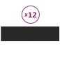 Wandpaneele 12 Stk. Schwarz 60x15 cm Stoff 1,08 m² Wandpaneele 12 Stk. Schwarz 60x15 cm Stoff 1,08 m²