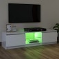 vidaXL TV-Schrank mit LED-Leuchten Hochglanz-Weiß 120x30x35,5 cm vidaXL TV-Schrank mit LED-Leuchten Hochglanz-Weiß 120x30x35,5 cm