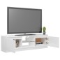 vidaXL TV-Schrank mit LED-Leuchten Hochglanz-Weiß 120x30x35,5 cm vidaXL TV-Schrank mit LED-Leuchten Hochglanz-Weiß 120x30x35,5 cm