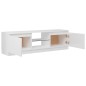 vidaXL TV-Schrank mit LED-Leuchten Hochglanz-Weiß 120x30x35,5 cm vidaXL TV-Schrank mit LED-Leuchten Hochglanz-Weiß 120x30x35,5 cm