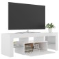 vidaXL TV-Schrank mit LED-Leuchten Hochglanz-Weiß 120x35x40 cm vidaXL TV-Schrank mit LED-Leuchten Hochglanz-Weiß 120x35x40 cm