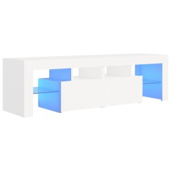 vidaXL TV-Schrank mit LED-Beleuchtung Weiß 140x36,5x40 cm