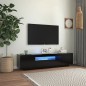 vidaXL TV-Schrank mit LED-Leuchten Schwarz 160x35x40 cm vidaXL TV-Schrank mit LED-Leuchten Schwarz 160x35x40 cm