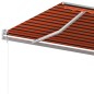 vidaXL Markise Manuell Einziehbar mit Pfosten 5x3,5 m Orange & Braun vidaXL Markise Manuell Einziehbar mit Pfosten 5x3,5 m Orange & Braun