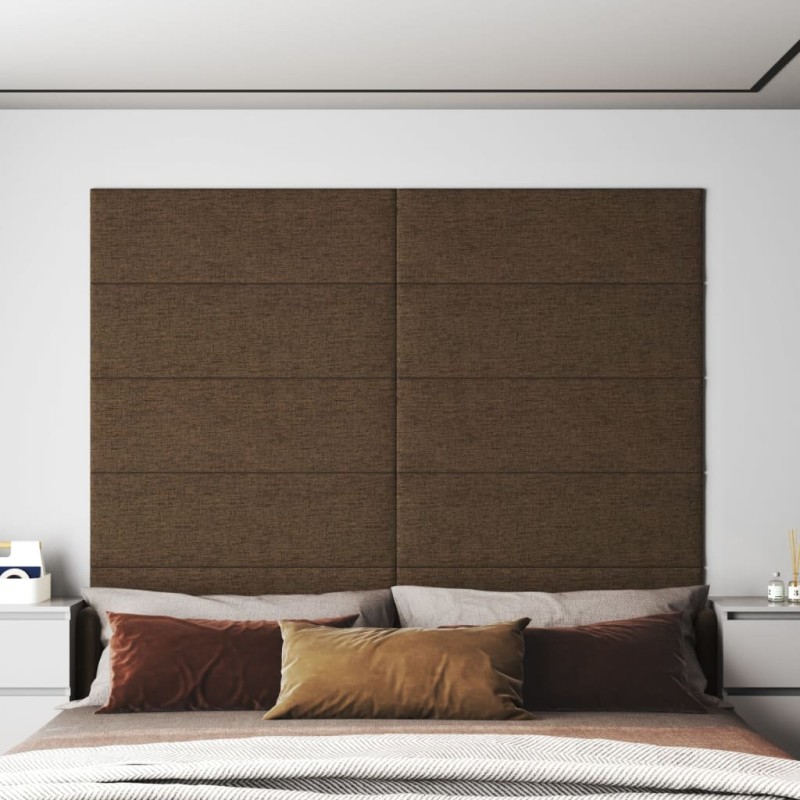 Wandpaneele 12 Stk. Braun 90x30 cm Stoff 3,24 m² Wandpaneele 12 Stk. Braun 90x30 cm Stoff 3,24 m²