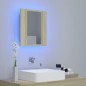 vidaXL LED-Bad-Spiegelschrank Sonoma-Eiche 40x12x45 cm Acryl vidaXL LED-Bad-Spiegelschrank Sonoma-Eiche 40x12x45 cm Acryl