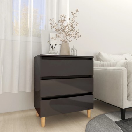vidaXL Sideboard Hochglanz-Grau 60x35x69 cm Holzwerkstoff