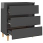vidaXL Sideboard Hochglanz-Grau 60x35x69 cm Holzwerkstoff vidaXL Sideboard Hochglanz-Grau 60x35x69 cm Holzwerkstoff