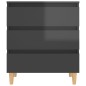 vidaXL Sideboard Hochglanz-Grau 60x35x69 cm Holzwerkstoff vidaXL Sideboard Hochglanz-Grau 60x35x69 cm Holzwerkstoff