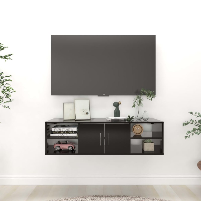 vidaXL Wandregal Schwarz 102x30x29 cm Holzwerkstoff vidaXL Wandregal Schwarz 102x30x29 cm Holzwerkstoff