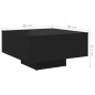 vidaXL Couchtisch Schwarz 60x60x31,5 cm Holzwerkstoff
