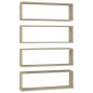 vidaXL Würfelregale 4 Stk. Sonoma-Eiche 80x15x26,5 cm Holzwerkstoff vidaXL Würfelregale 4 Stk. Sonoma-Eiche 80x15x26,5 cm Holzwerkstoff